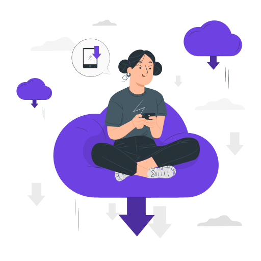 Video downloading illustration